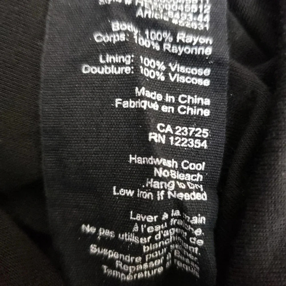 WILFRED FREE Mini Shift Dress Aritzia Teigen Black Short Sleeve Pullover - Picture 6 of 6